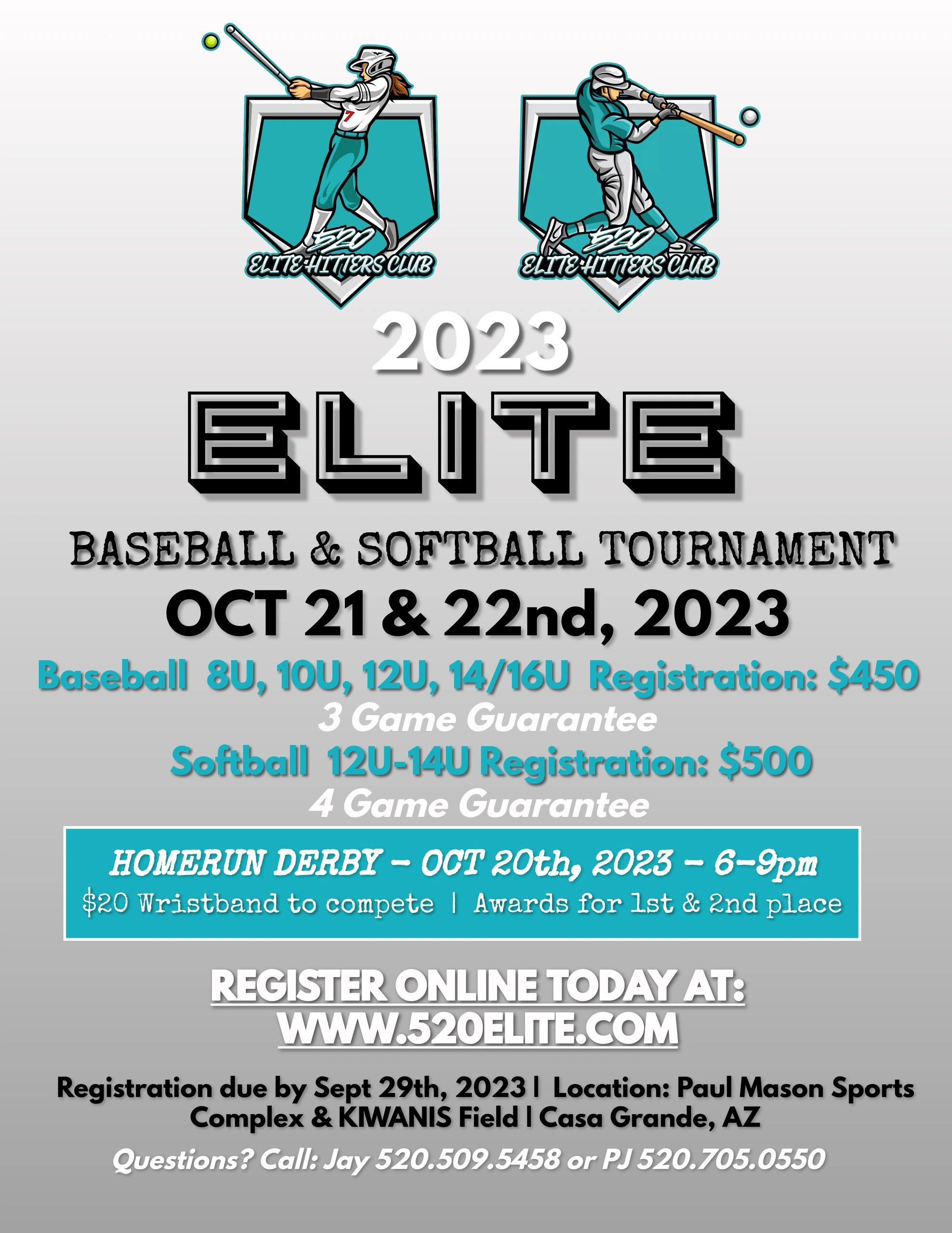 2023 ELITE Tournament BASEBALL 14/16U